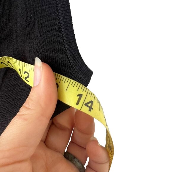 Zara Black Sleeveless Square Neckline Mini Knit Bodycon Dress Small - Picture 10 of 12